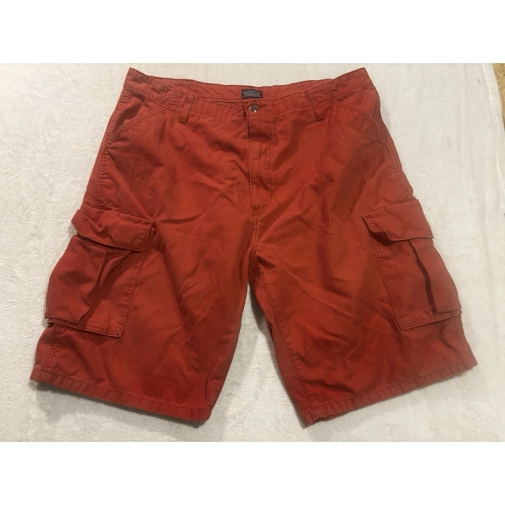 Levi's Cargo Shorts Mens 42‎ Red Orange Utility Outdoor Fishing Hiking Summer